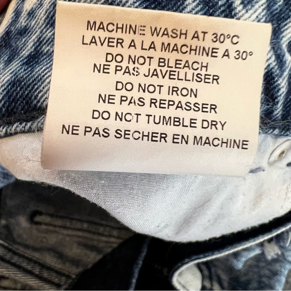 Retrofēte Irene acid wash denim jean skirt XS - Picture 14 of 16